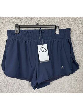 Haimont Women's Blue Running Shorts Quick Dry Elastic Waist W/ Liner XL NWT's